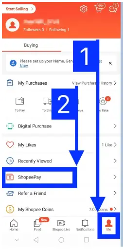 Top up ShopeePay Using GCash