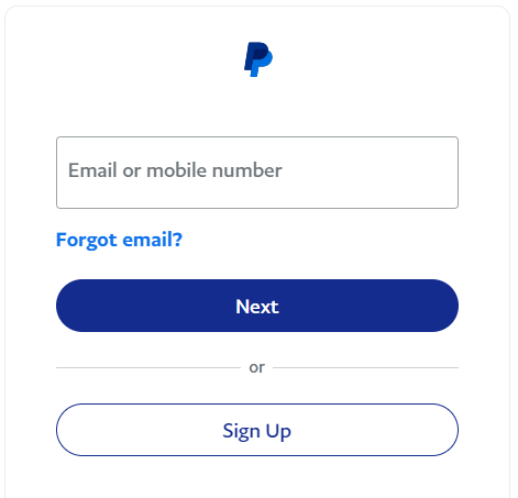 Paypal Login
