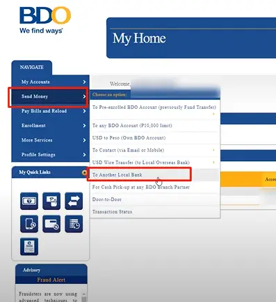 How To Transfer Money From BDO To Eastwest Bank In 2023   4 Send To Another Local Bank 1.webp