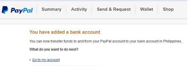 Link BDO to Paypal Account
