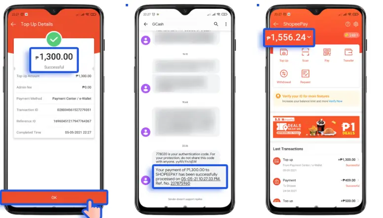 How To Top up ShopeePay Using Gcash