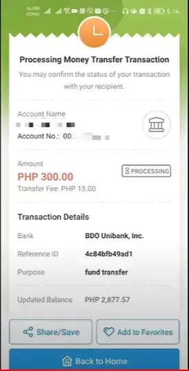 Transfer money from Maya to BDO