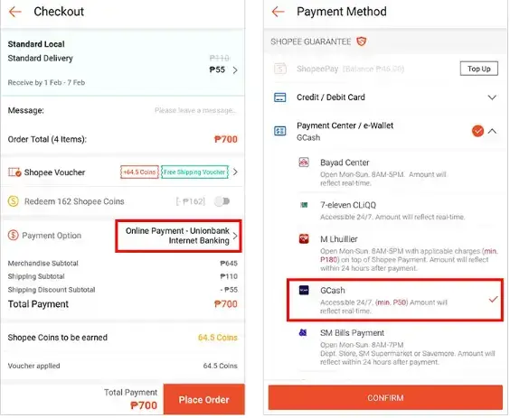 How to Pay in Shopee Using GCredit