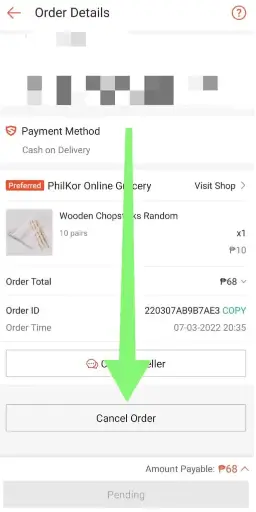 Cancel Your Order in Shopee