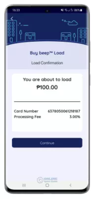 Steps to load Beep Card Using GCash