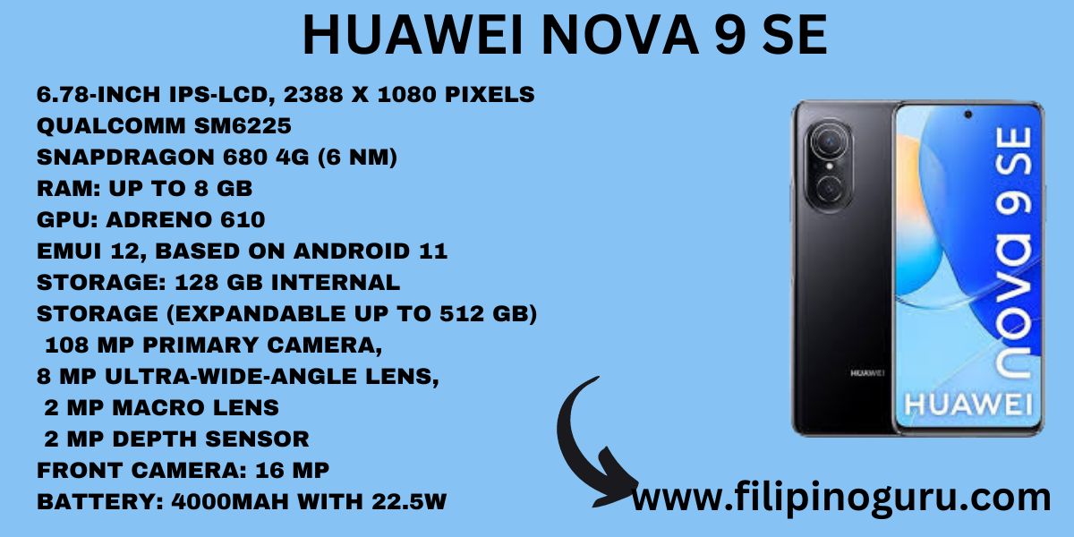 Huawei Nova 9 Se Price Philippines